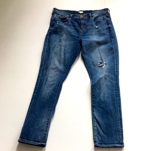 J. Crew Distressed Straight Leg Jeans